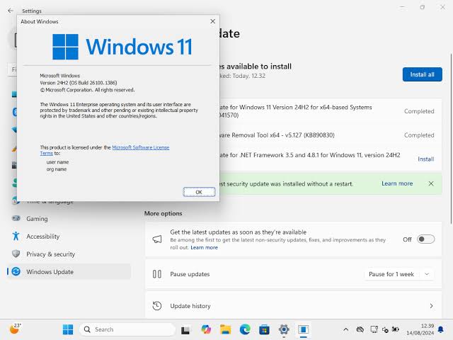 Обновление безопасности Windows 11 Hotpatch
